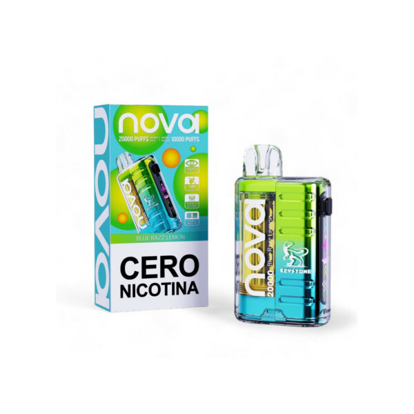 vaporizador desechable nova 20000 puff blue razz lemon
